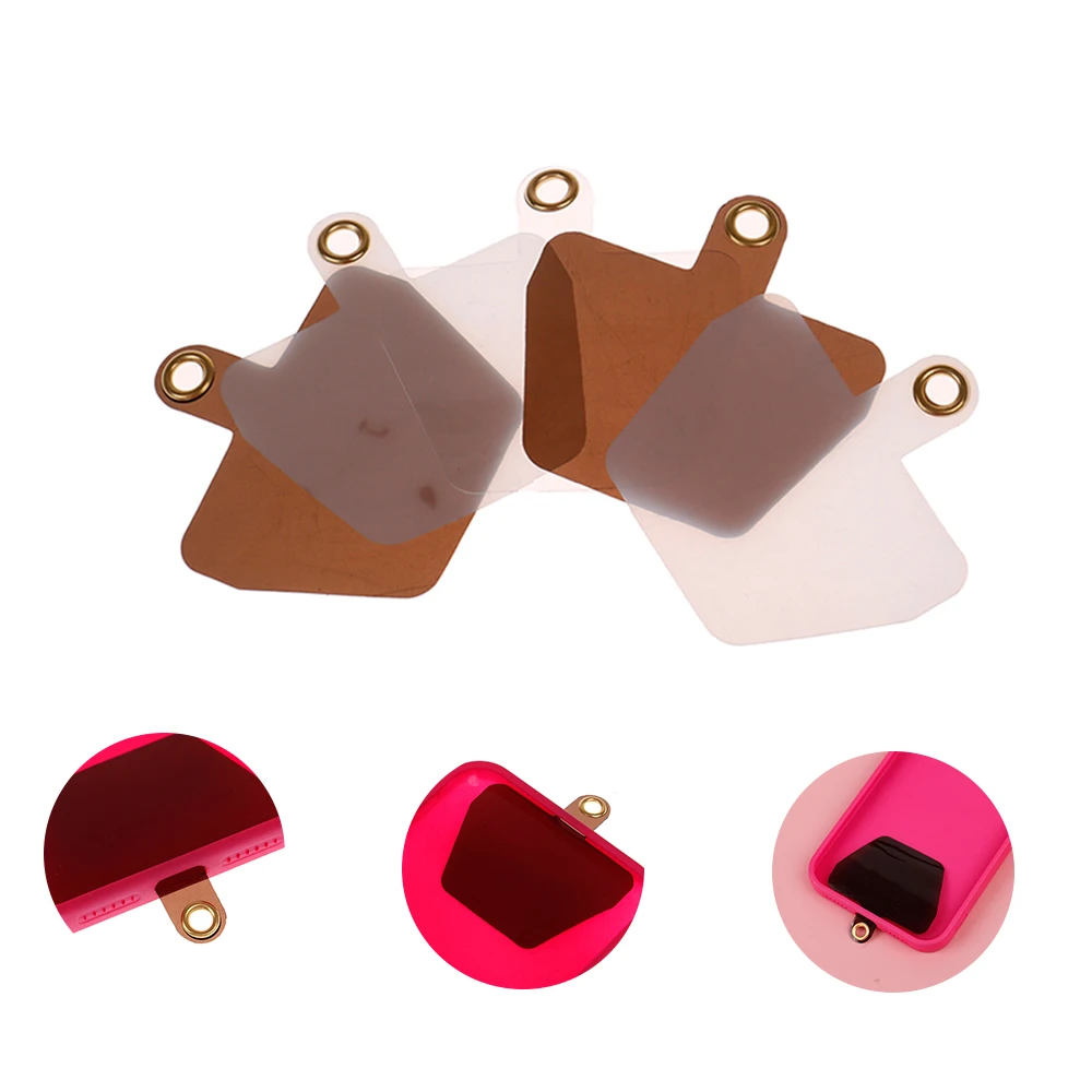 

5pcs Universal Crossbody Patch Plastic Card For Phone Lanyards Mobile Phone Case Hanging Cord Card Replacement Color Random