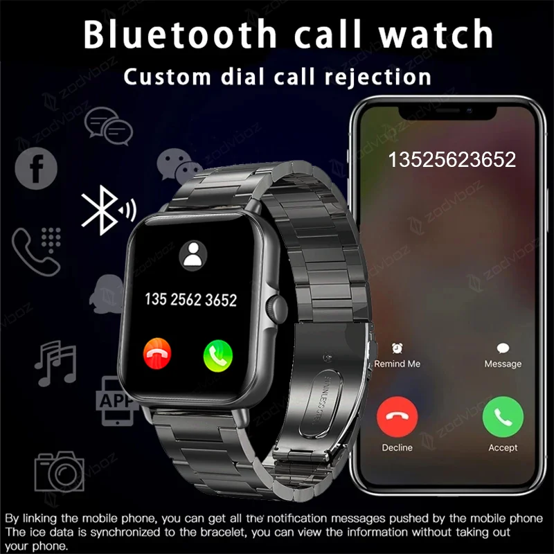 Новинка 2022 Смарт-часы с Bluetooth для ответа на звонки мужские часы сенсорным
