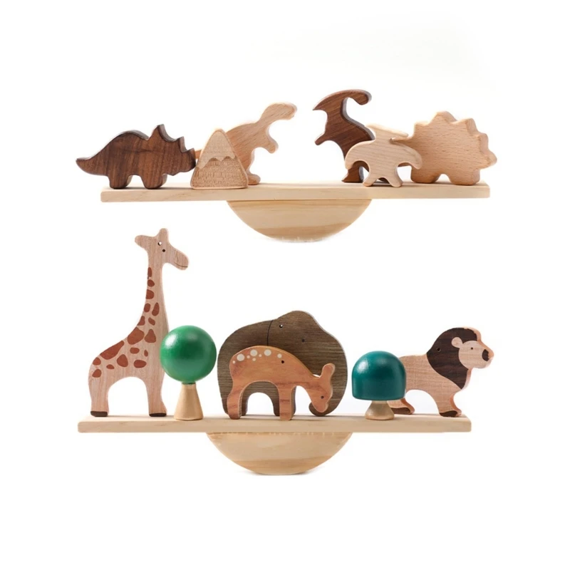 

Toddler Wooden Block Stacking Toy Early Learning Building Toy Baby Gift