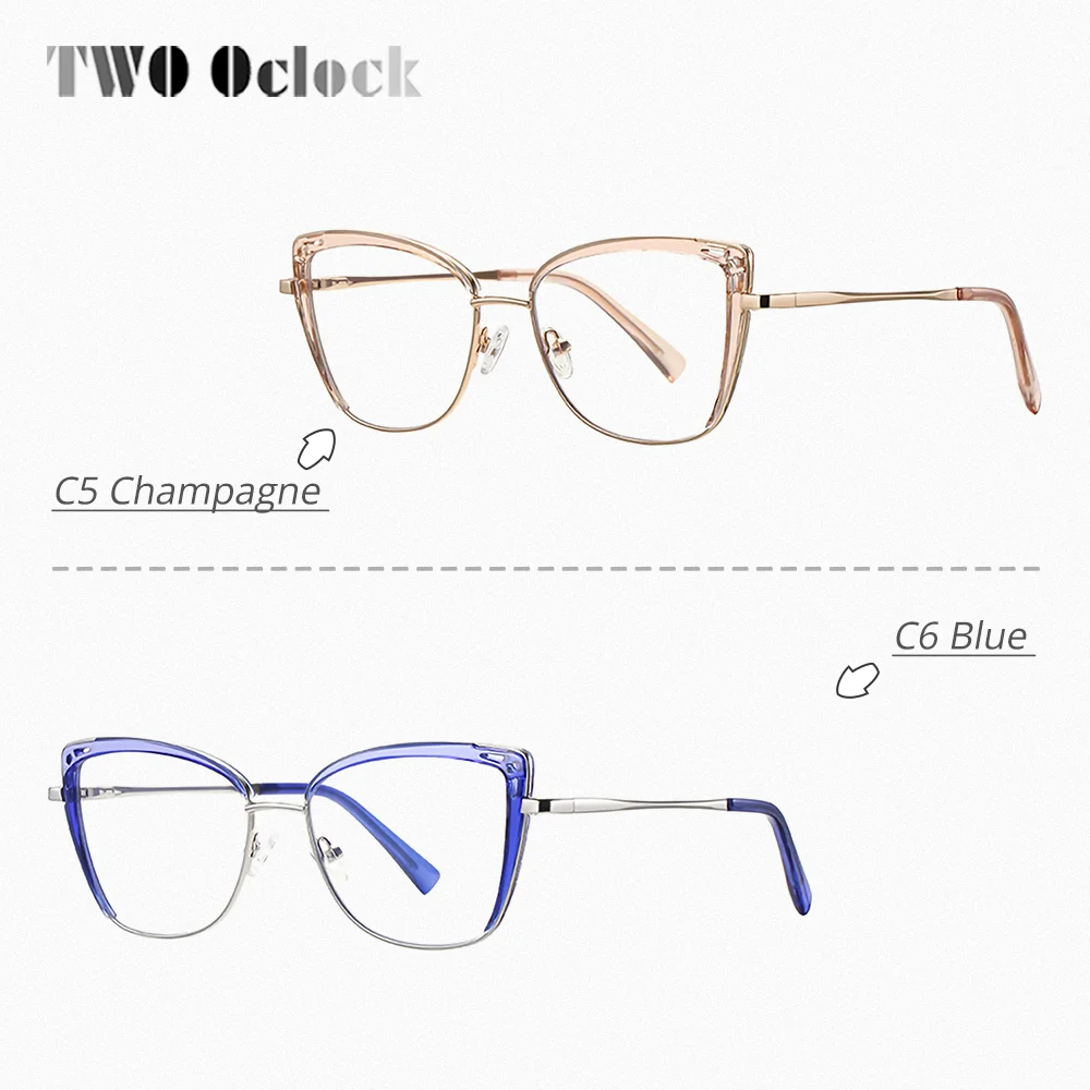 Женские оправы для очков без от близорукости цвет синий 2025