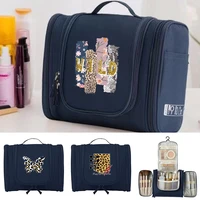 makeup bag wash pouch organizer women 2022 new functional hanging toiletry cosmetic bags wild print travel handbag make up case