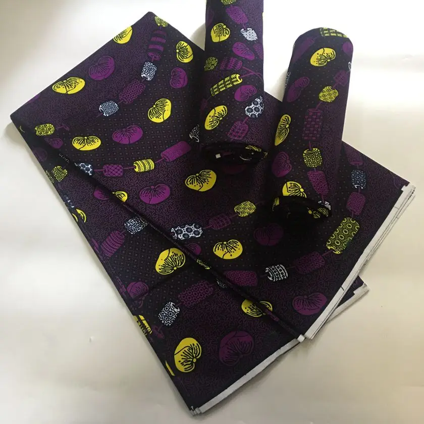 

100% Cotton Real Ankara Prints Wax Batik Fabric 6yards Tissu Patchwork Sewing African Loincloth for Party Dress