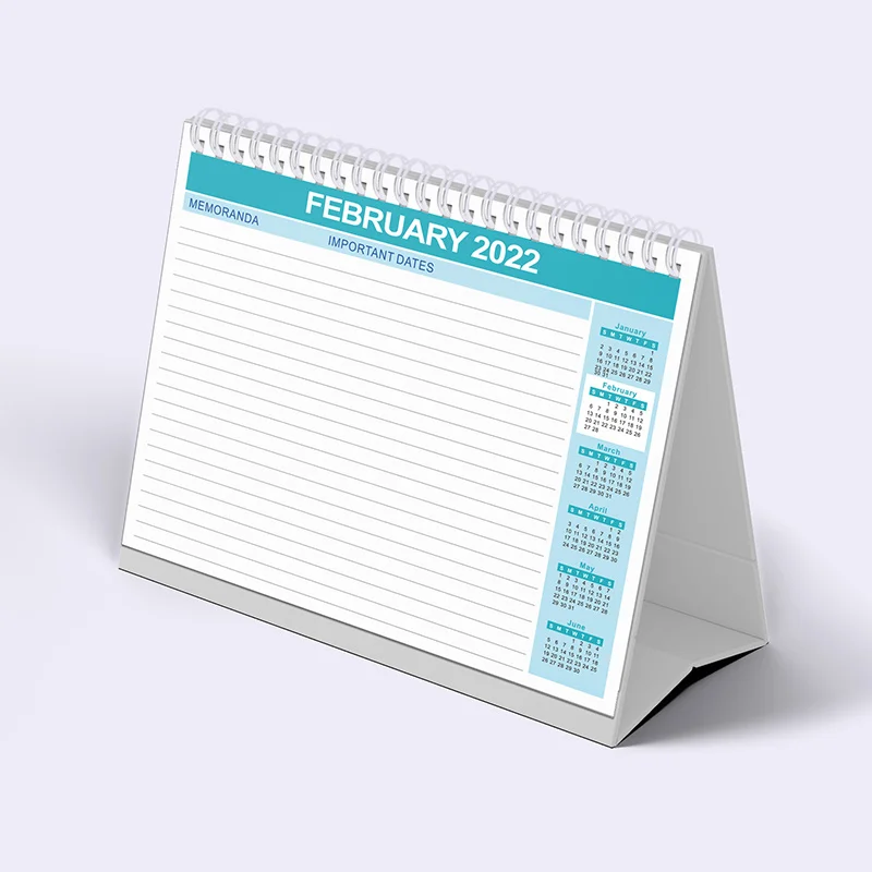 

New Hot Desk Calendar 2022 Colorful Table Planner with Memo Pages Sept. 2021-Dec. 2022 Standing Flip Monthly Table Calendar