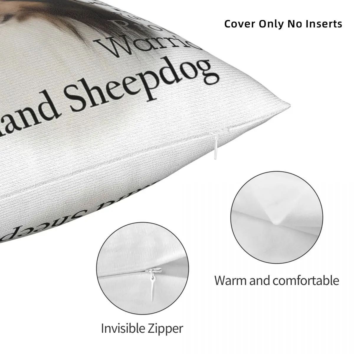 Квадратная наволочка Sheltie черты полиэстер лен бархат креативная декоративная