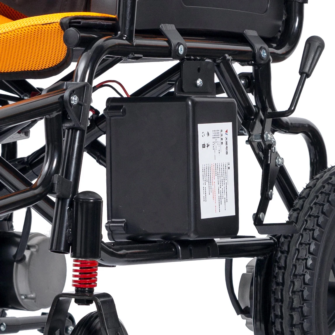 Легкая портативная электрическая инвалидная коляска Складная с электроприводом