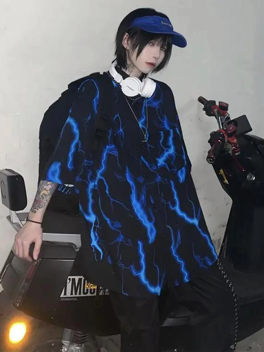 Забавная рубашка в стиле оверсайз с молнией летние свободные женские корейские