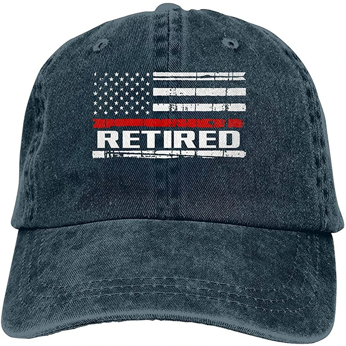 

Retired Thin RED LINE Flag Unisex Cotton Hat Vintage Adjustable Baseball Cap Fashion Hip Hop Hat