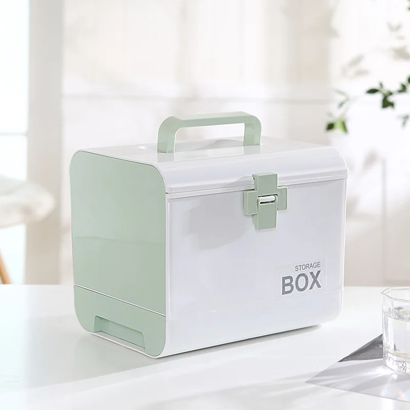 

Multi-layer Storage Organizer Medicine Box Portable Medical Kits PP Plastic Drawer Drug Storage Box Home First-aid Tools