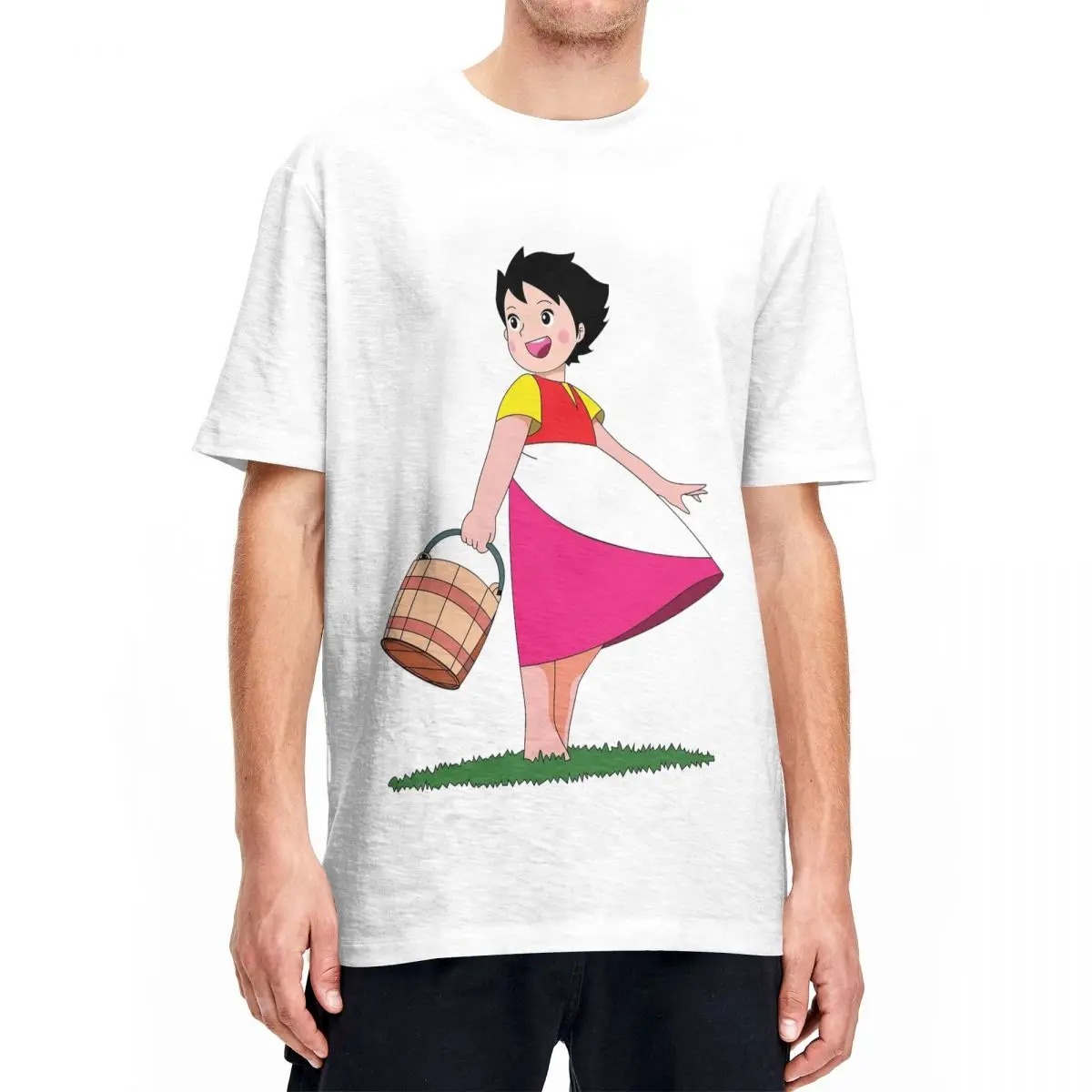 Новинка Футболка Happy Heidi мужские топы с круглым вырезом и коротким рукавом