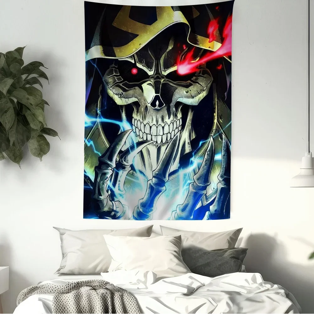 Гобелен Overlord с художественным принтом цветочный и мультяшный вязаный полиэстер