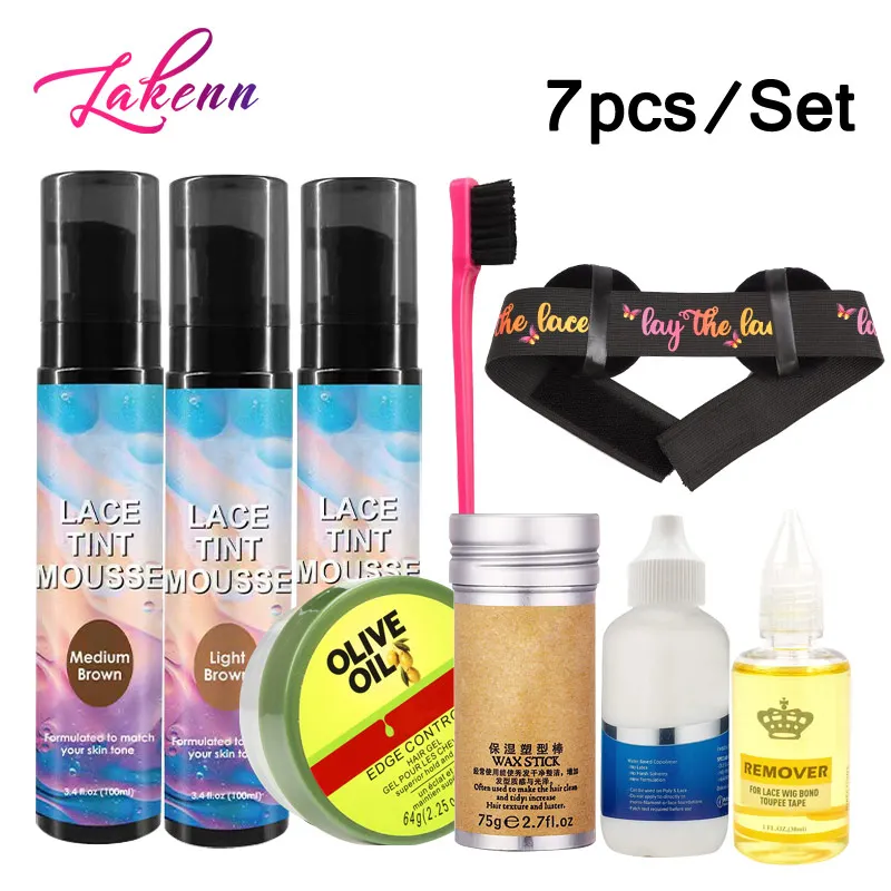 Mousse Tinta Pizzo Per Parrucche Stick Di Cera Fusa Per Parrucca Colla Per Pizzo Colla Per Parrucca Colla Per Parrucca Impermeabile Spazzola Per Il Co