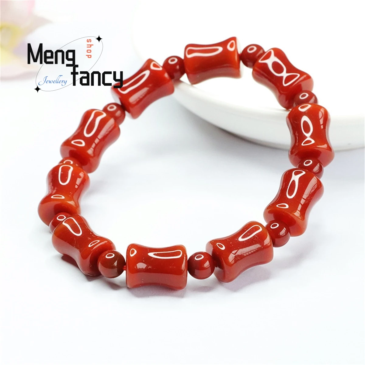 Натуральный Южно-красный агат дорога Tongzhu простой элегантный