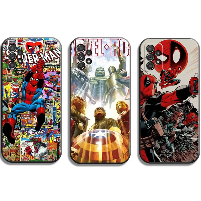 

Marvel Anime America Phone Cases For Samsung Galaxy A71 A51 4G A51 5G A52 4G A52 5G A72 4G A72 5G Back Cover Funda Carcasa