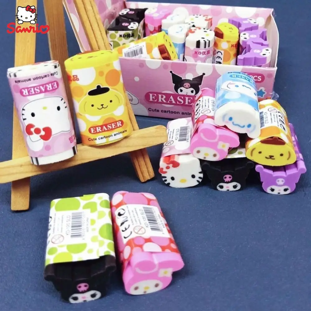 

Kawaii Sanrios Accessories Cinnamoroll Kuromi My Melody Eraser Cartoon Anime Cute Eraser Student Painting Rubber Children's Gift