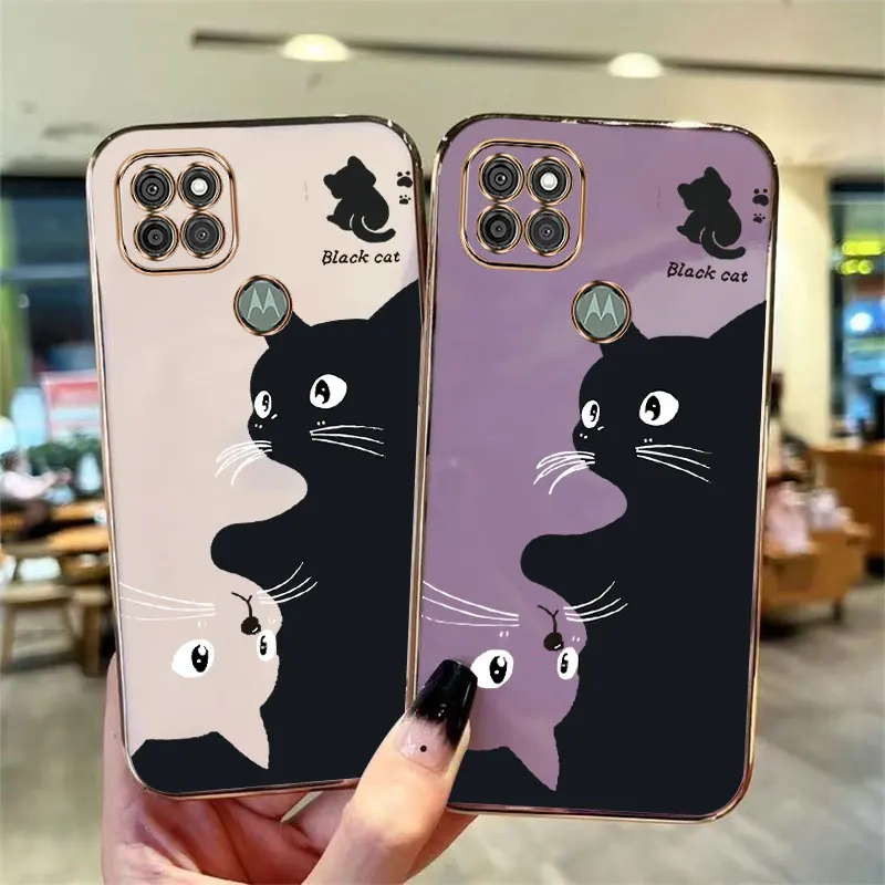 G9Power черно-белый чехол для телефона с котом Motorola Moto Cover