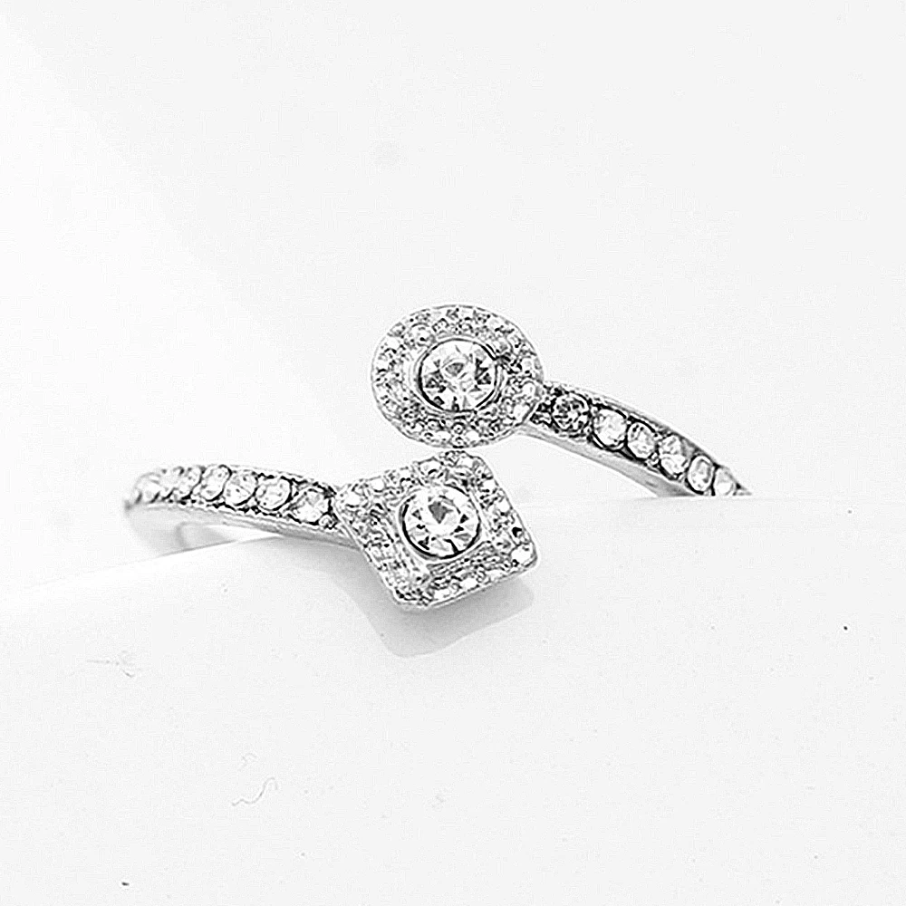 Pandora-Bague ouverte carrée et circulaire de Rotterdam pour femme, argent 925, niche, accessoire de mode, bijoux adaptés aux cadeaux d'anniversaire