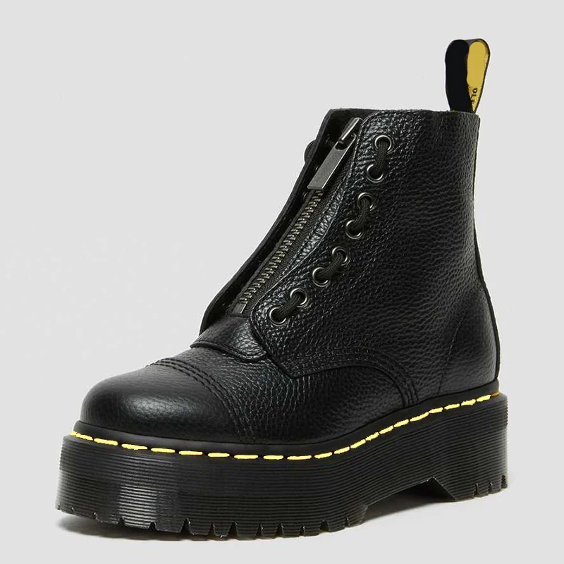 

Martens Women's boots SINCLAIR LEATHER Platform Boots pantshoes Fashion trend Punk British Style Motorcycle boots Height Increas