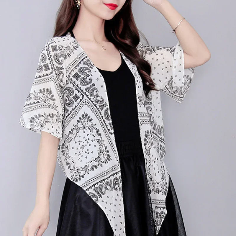 Модная свободная бандажная рубашка с принтом и бантом женская одежда новинка