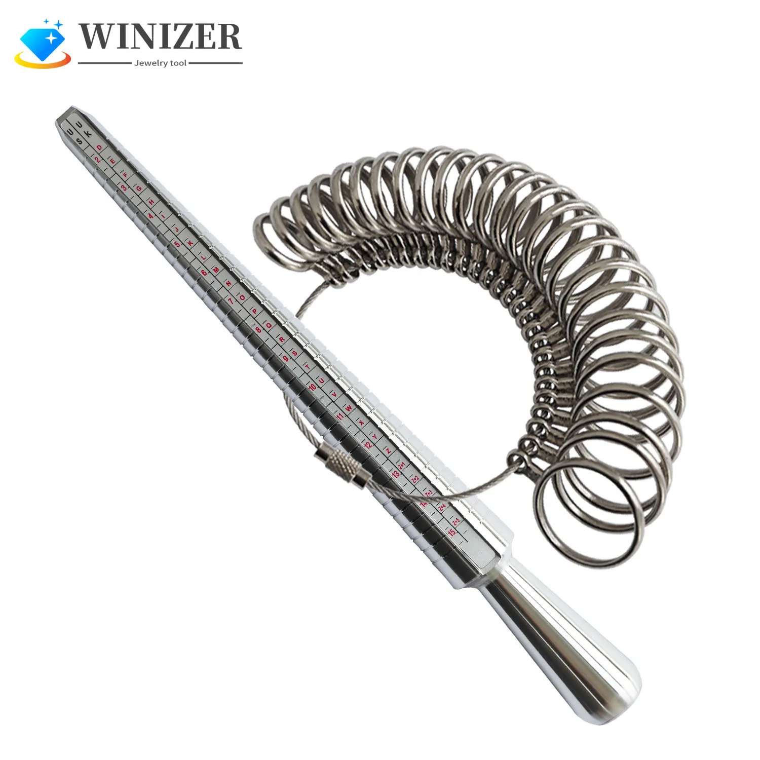 

Finger Sizes Measuring Tools Metal Stick Ring Sizer Ring Stick Enlarger Mandrel Gauge Tools Set Ring Measurement Uk Sizes A-Z