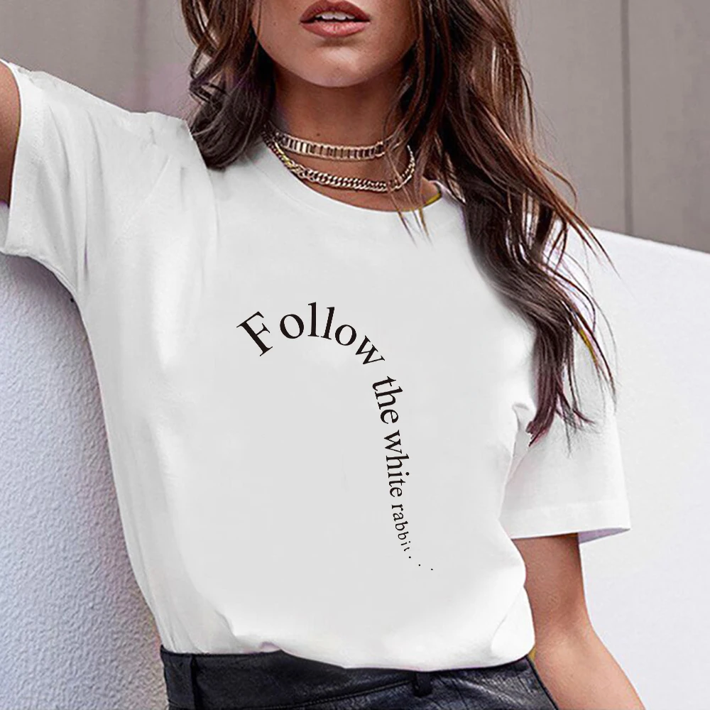 

Summer Tshirt Femme Sexy Female Disney Alice In Wonderland T Shirt Cheshire Cat We're All Mad Here Letters Streetwear T-shirt