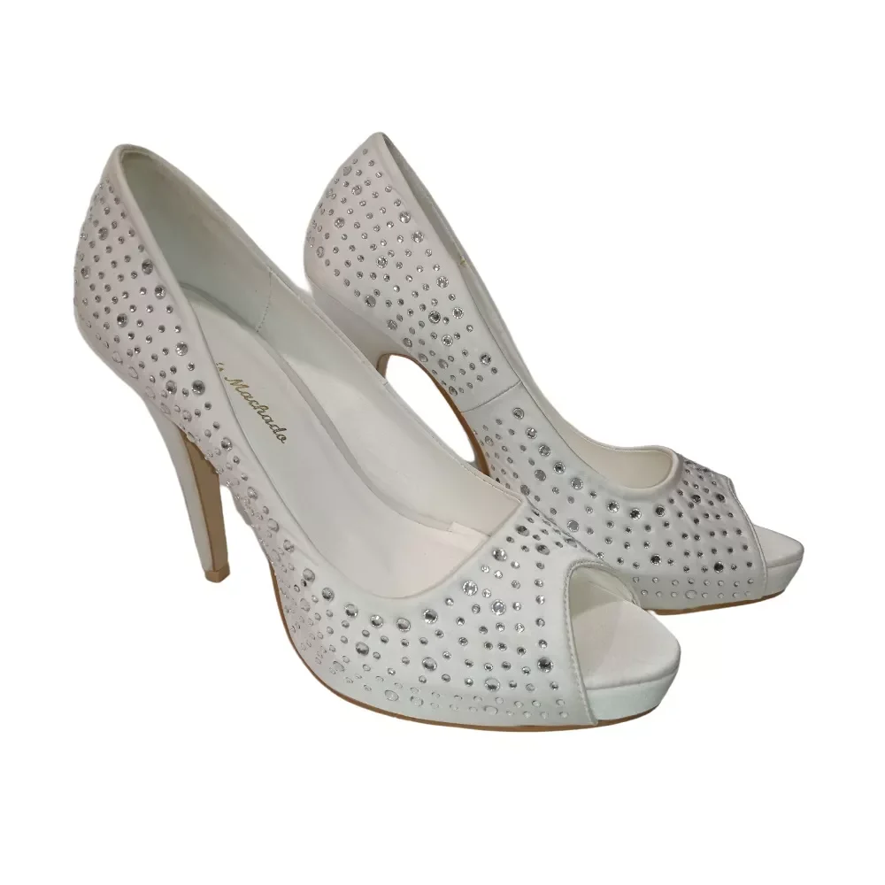 

NEW 2023 Women's sandals, women's plus size shoes, Peep Toe shoes White, Andrés Machado brand sandals for special sizes