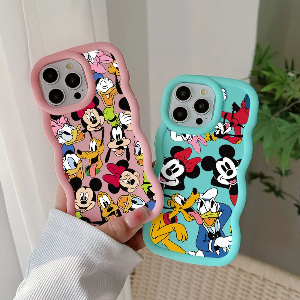 Милый мультяшный Забавный чехол для телефона с Микки-Микки Samsung S24 S23 S22 S21 S20 FE Ultra J7