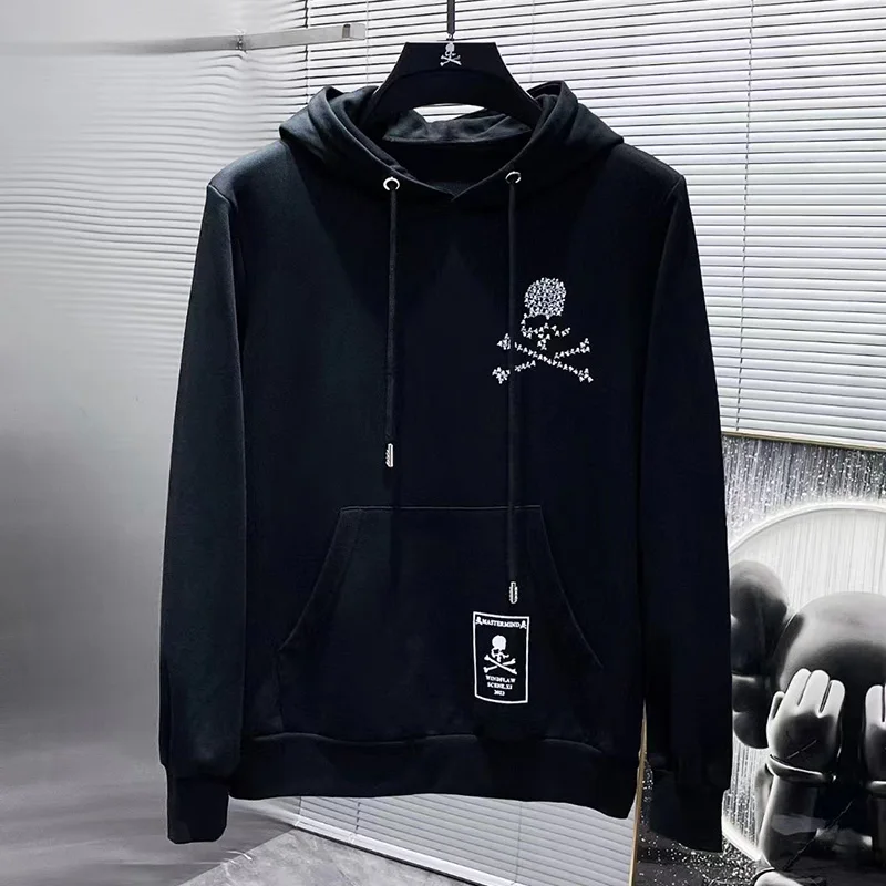 

Mastermind Fall And Winter Models Tide Mmj Skull Print Hooded Sweatshirt Casual Men And Women's Models Top Couple Jacket