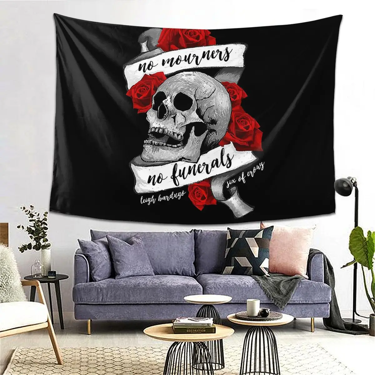 

No Mourners No Funerals Tapestry Art Aesthetic Tapestries for Living Room Bedroom Decor Home Hippie Wall Cloth Wall Hanging