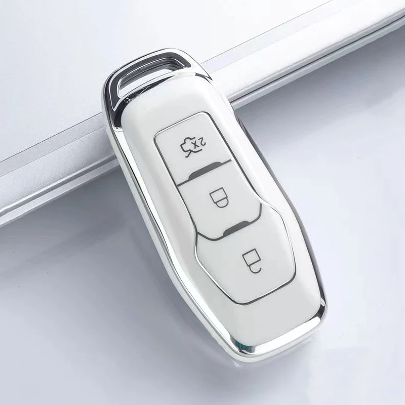 

Для Ford Focus 3 4 ST Mondeo 5 MK5 Mustang F-150 Explorer Edge Fiesta Kuga MK3 4 Чехол для дистанционного ключа из ТПУ, чехол-держатель
