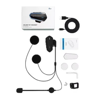 qtb35 motorcycle bt helmet headset wireless hands free call kit stereo anti interference waterproof music player speaker