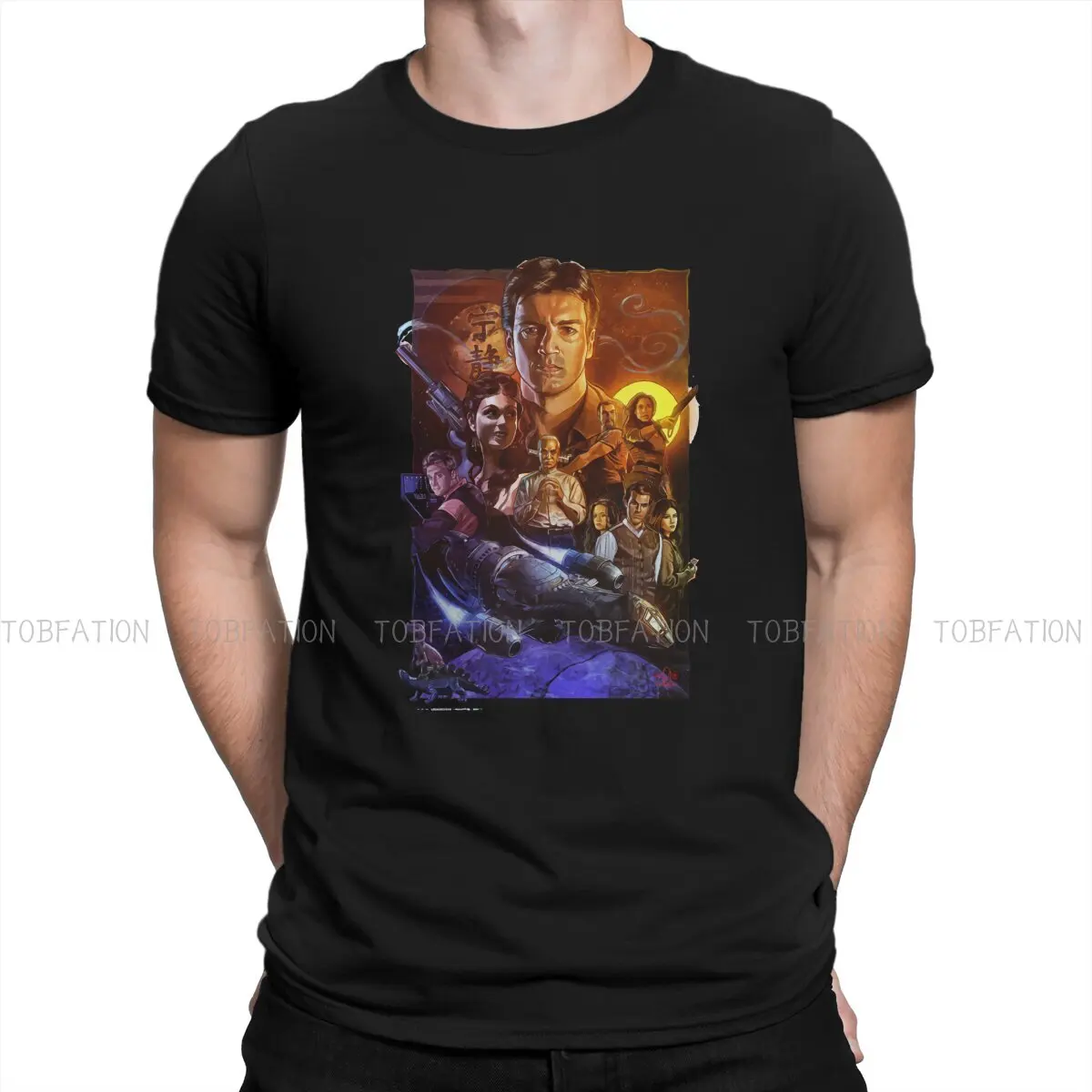 

Firefly Serenity Malcolm TV Fabric TShirt Characters Poster Basic T Shirt Leisure Men Tee Shirt New Design Trendy