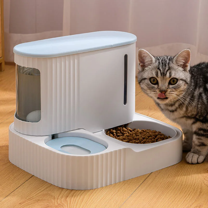 

Pet Cat food bowl 3LDog Automatic Feeder with Dry Food Storage Cat Drinking Water bowl High Quality Safety Material pet supplies