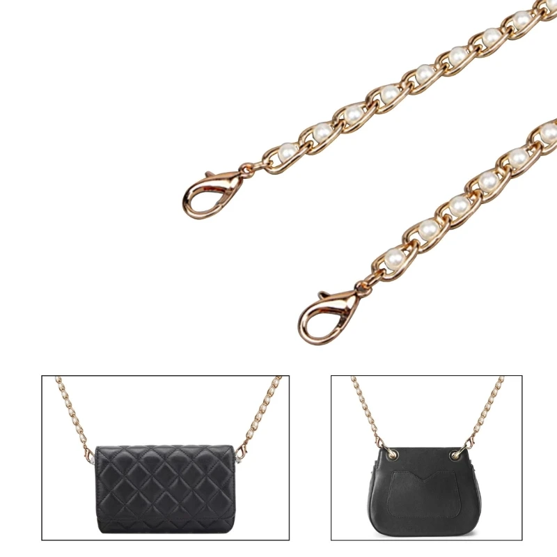 

Artificial Pearl Replacement Shoulder Crossbody Bag Chain Strap DIY Accessory