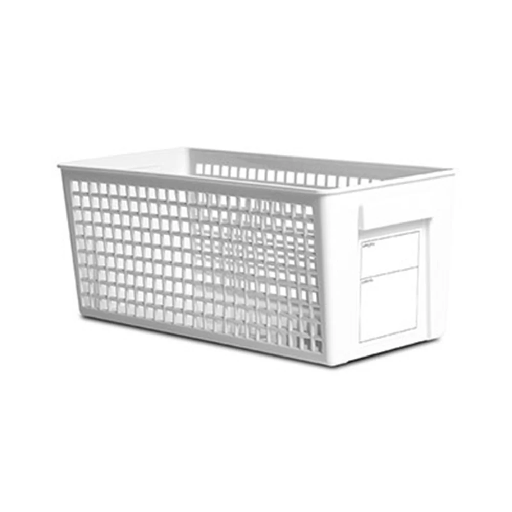

White Storage Basket Storage Basket Smooth Lines Fine Workmanship Hollow Storage Basket Simple Hollow Design Storage Basket