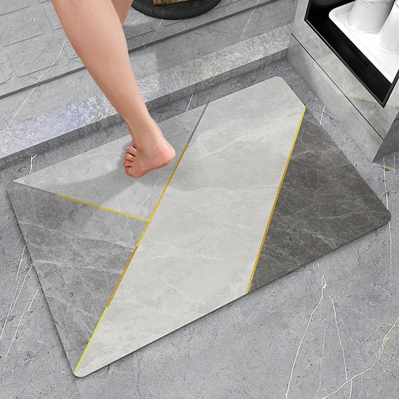 

Household Bathroom Floor Mat Toilet Bathroom Absorbent Non-Slip Quick-Drying Foot Mat Door Mat Door Suede Carpet