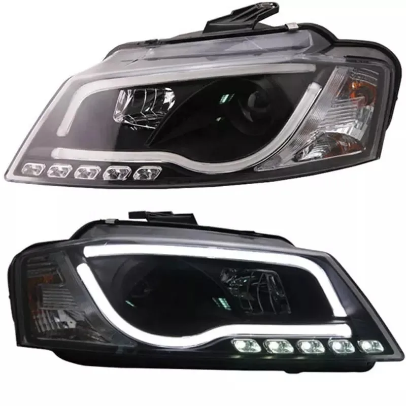Sulinso LED 1 пара светодиодных фар DRL Halo Lightbar Audi A3 8P 8PA 08-12 Черный ESP S3 LHD