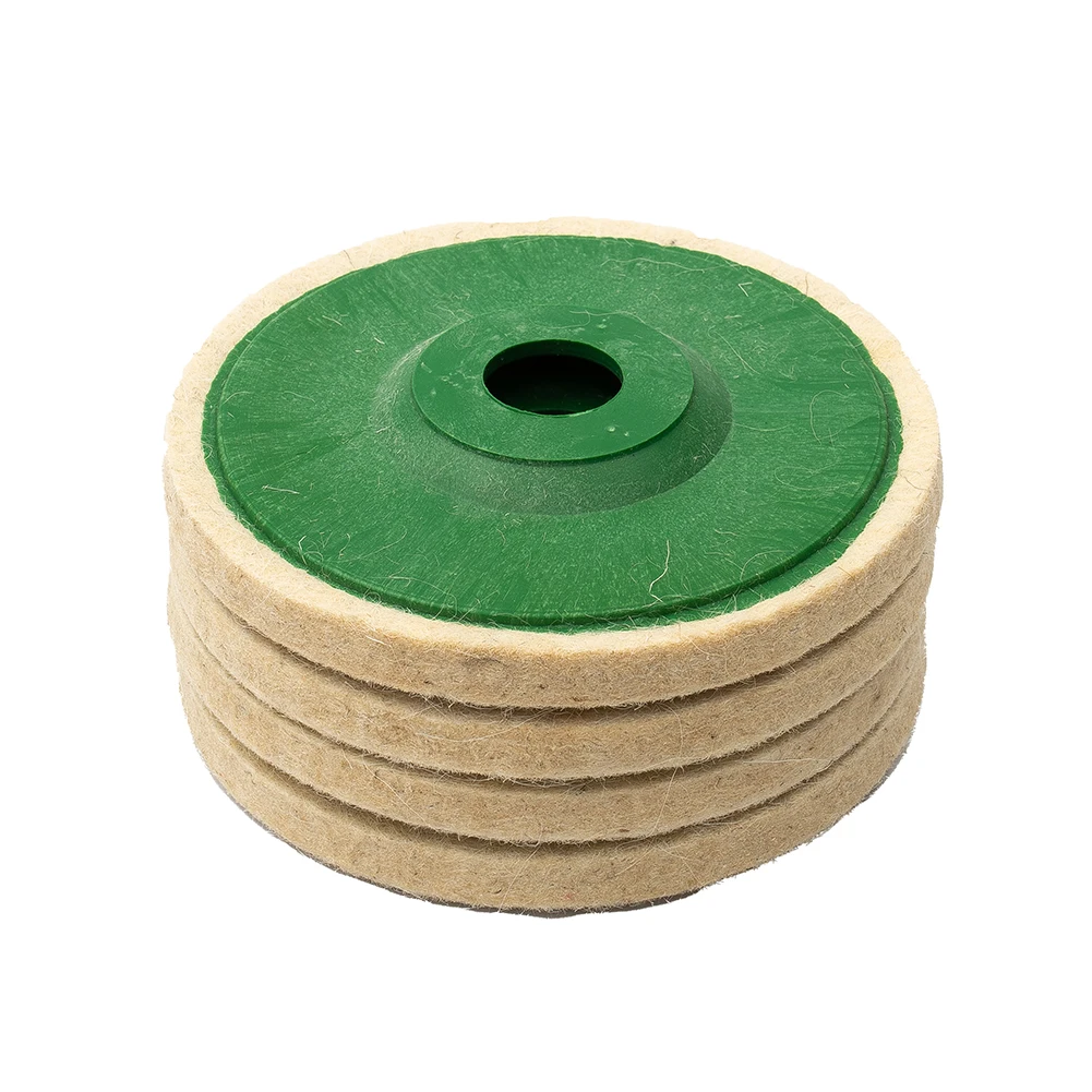 

4Pcs 125mm 5Inch Wool Buffing Grinder Wheel Felt Polishing Disc Pad Set Tool Polishing Buffing Wheel Mixed Accessory For Rotar