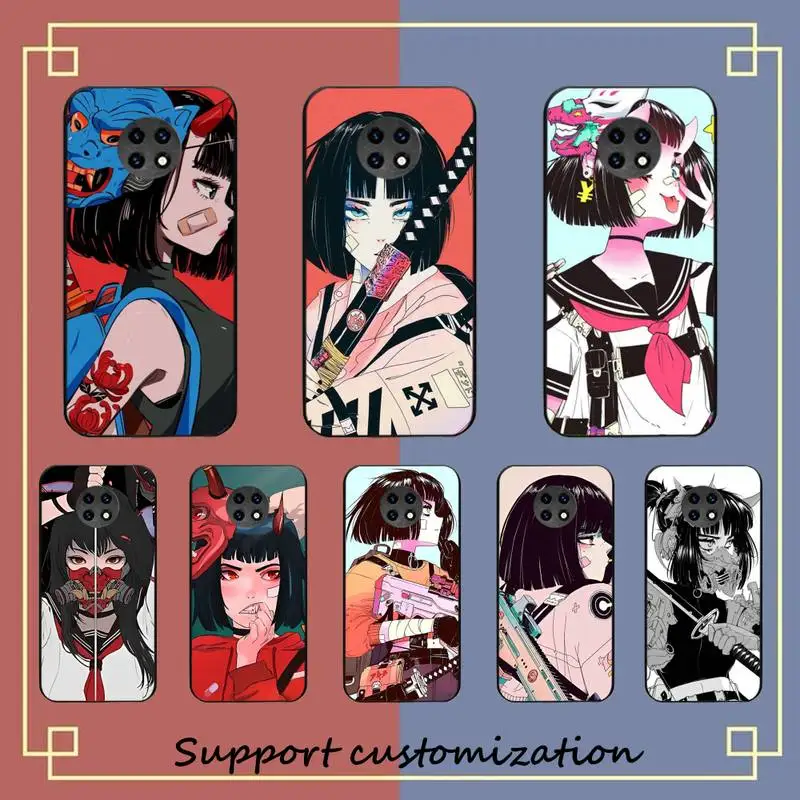 

Japanese Style Anime Girl Phone Case for Redmi 8 9 9A for Samsung J5 J6 Note9 for Huawei NOVA3E Mate20lite cover