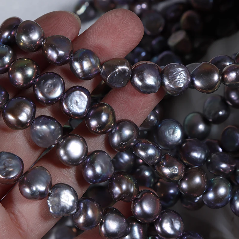 

10-11mm Metallic Color Irregular Baroque Loose Beads Real Natural Freshwater Pearl For DIY Jewelry Making
