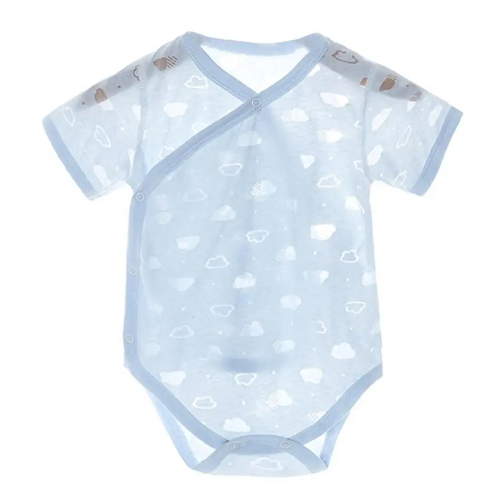 

Baby Onesies Solid Color Cotton Good-looking Baby Short Sleeve Romper Infant Bodysuit for Outdoor