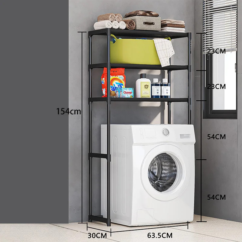 Стеллаж для хранения в туалете без перфорации многослойная компактная полка