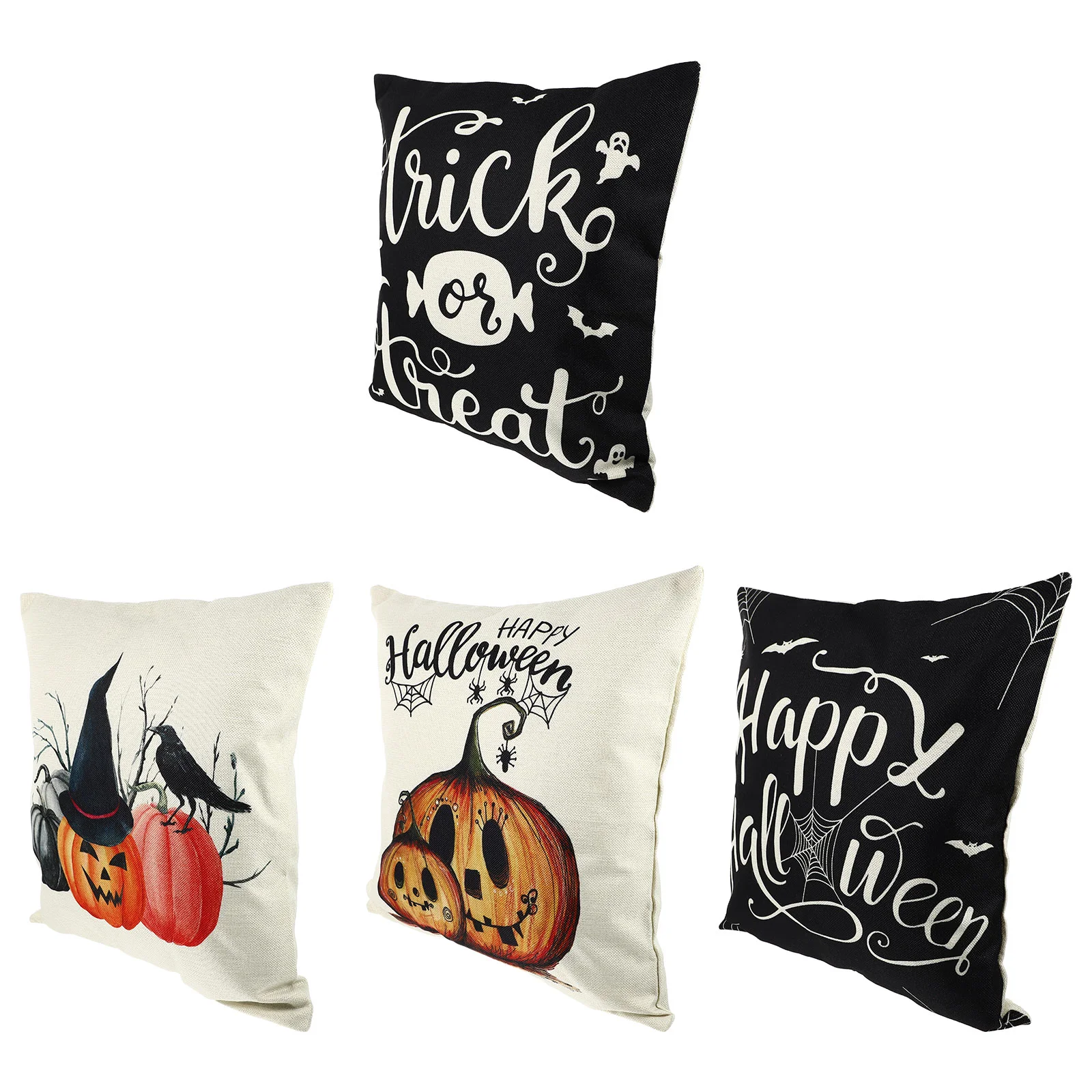 

Pillowcovers Pillowcase Cover Case Decorative Sofa Couch Linen Alphabet Pumpkin Protector Bolster Throw Home Happy Decorations