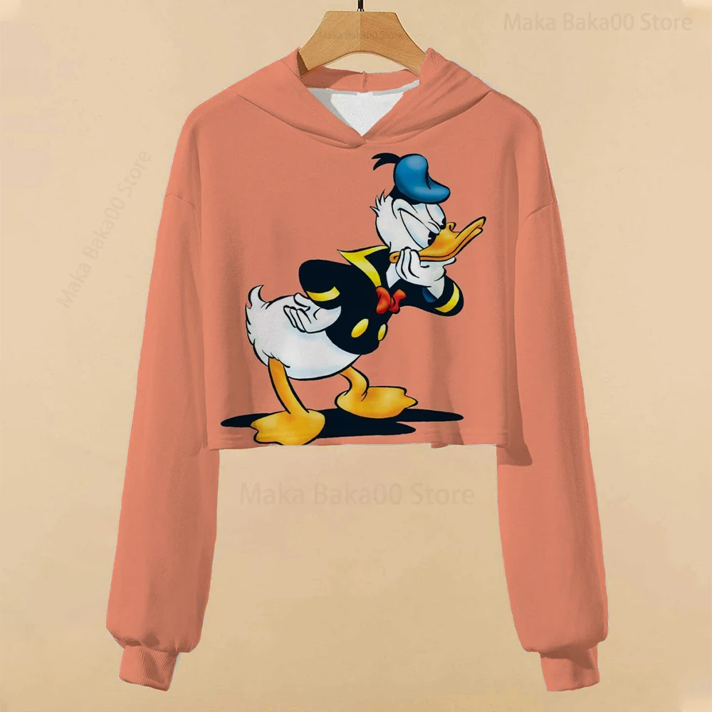 Купи New Children's Clothing Hoodie Autumn and Winter Disney Donald Duck Cartoon Sweatshirt Sweatshirt Printed Short Casual Cute Top за 180 рублей в магазине AliExpress