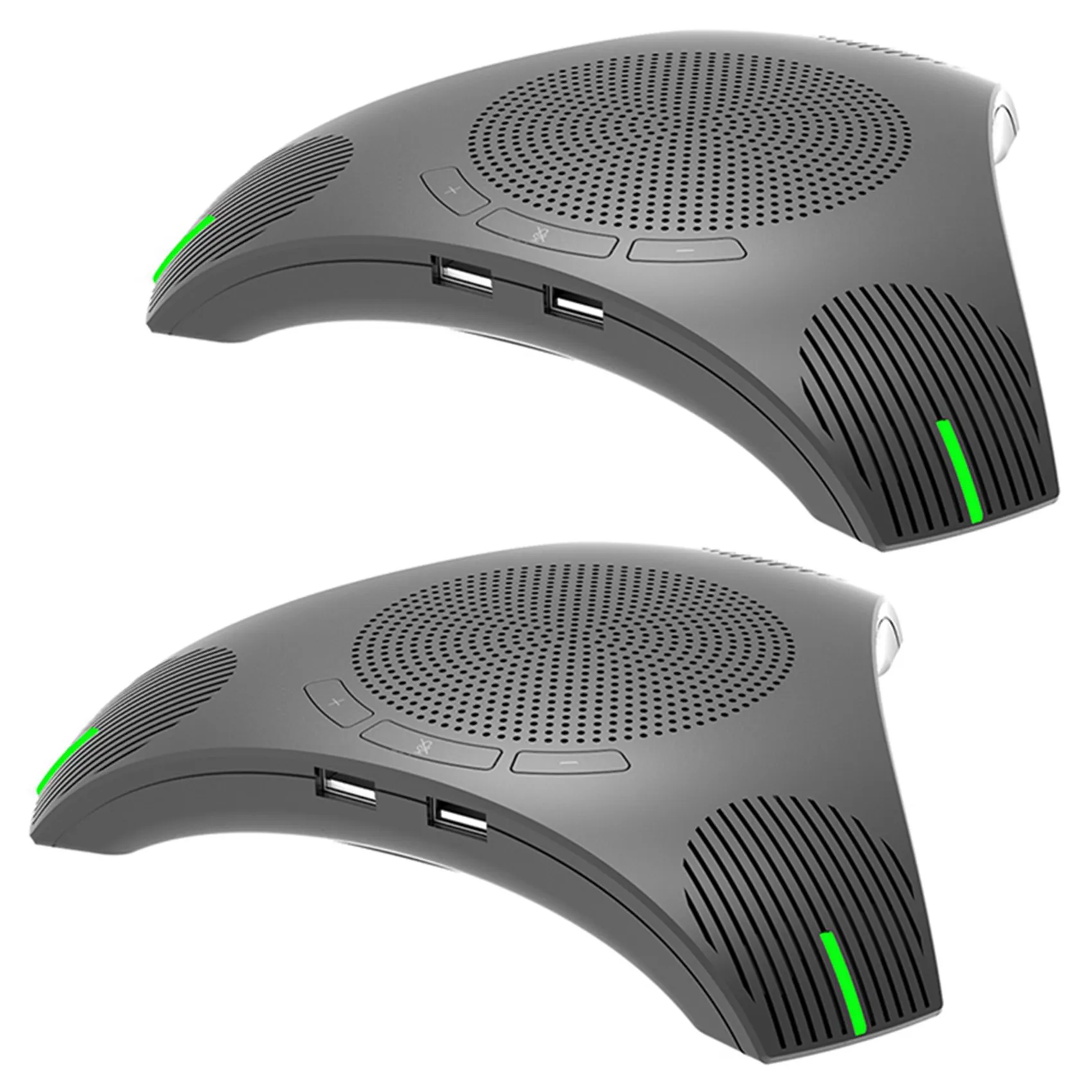 

2X G95 Mini USB Desktop Computer Conference Omnidirectional Microphone Mic Speaker Speakerphone for Business Video Meet