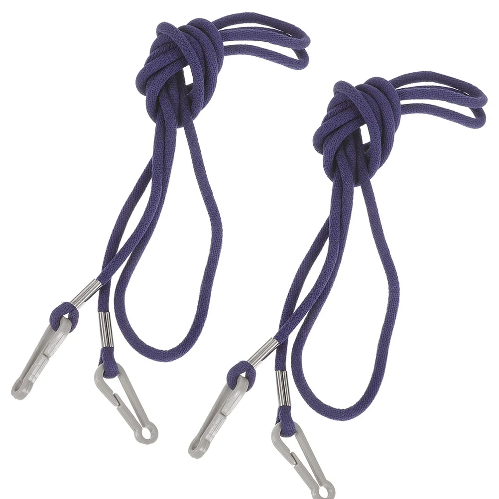 2 Pcs Children's Glove Lanyard Nylon Straps Black Gloves Key Fob Mitten Rope For Toddler Neck Multi-function Holder