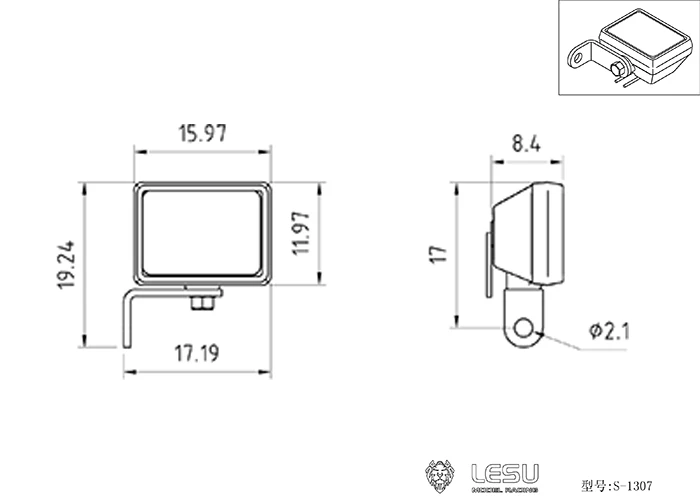 LESU прожектор для 1/14 гидравлический AC360 374F ET30H RC экскаватор строительный взрослых