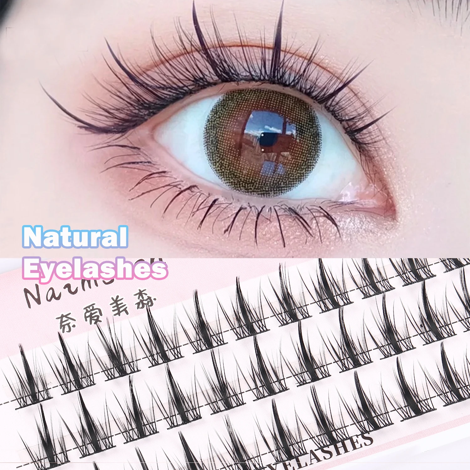 

3Rows False Eyelashe Cluster Cosplay Eyelash Extension Russian Faux Mink Fake Lashes Little Devil Segemented Wispy Makeup Lashes