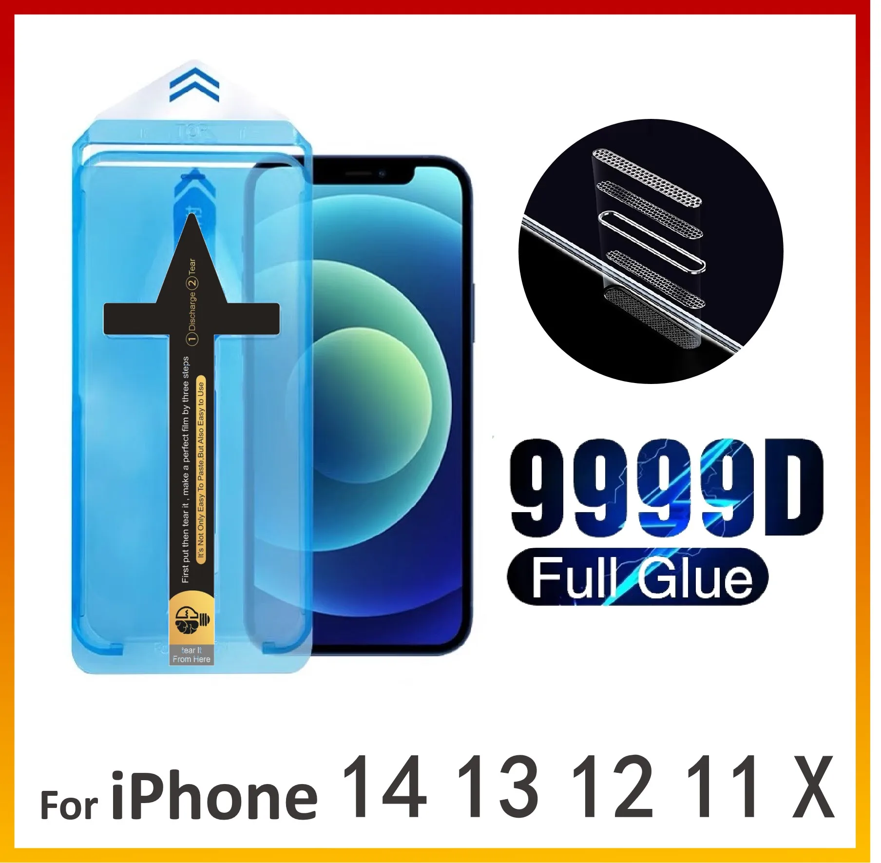 iPhone 14 Pro 12 13 11 XS XR Max Dust Free Phone Screen Protector Glass With Install Kit Remove Explosion Proof Without Bubbles