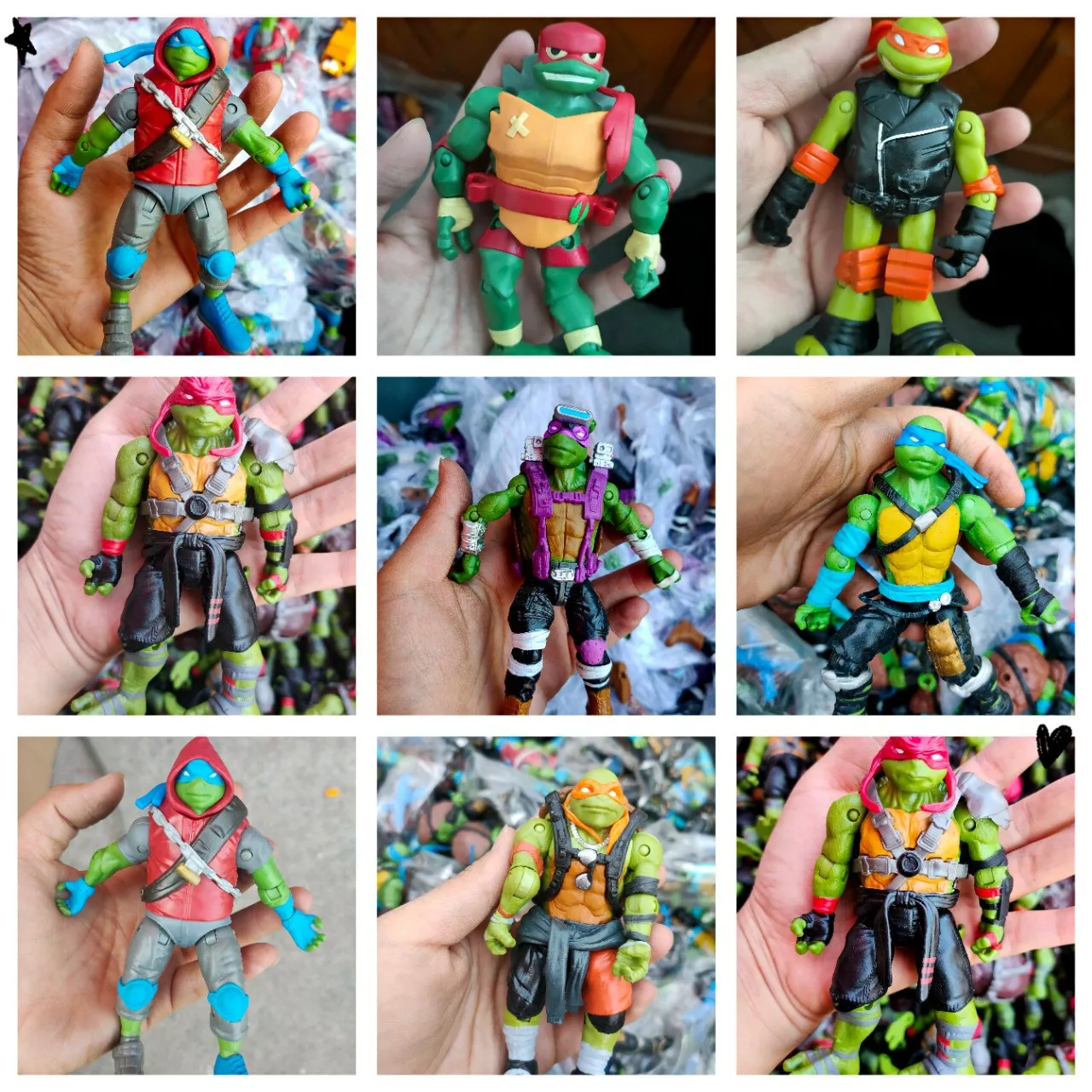 

5 шт. SHF фигурки черепашек-ниндзя для подростков, модели игрушек, подарок на день рождения для маленьких мальчиков