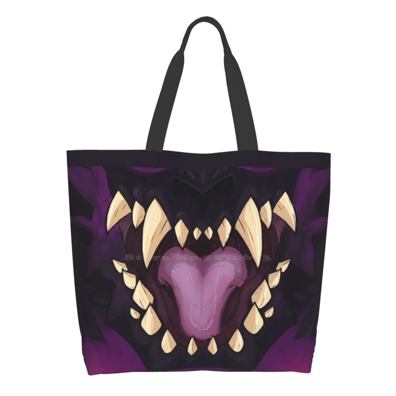 

Nergi E Maw Large Size Reusable Foldable Shopping Bag Nergi E Monster Hunter Monster Hunter World Dragon Wyvern Monster Maw Maw